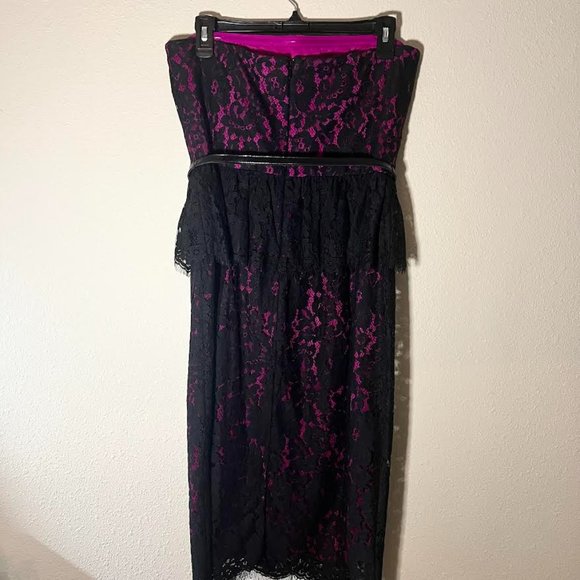 Robert Rodriguez Strapless lace peplum dress - Picture 5 of 9